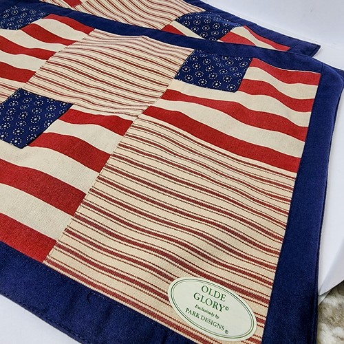 Vintage Patriotic Placemats - American Flag July 4th Quilt Style - photo 3
