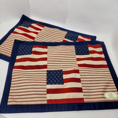 Vintage Patriotic Placemats - American Flag July 4th Quilt Style - photo 4