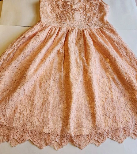Girls Embroidered Formal Dress - Pink Blush - Size S - photo 2