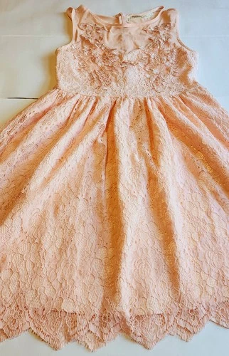 Girls Embroidered Formal Dress - Pink Blush - Size S - photo 3