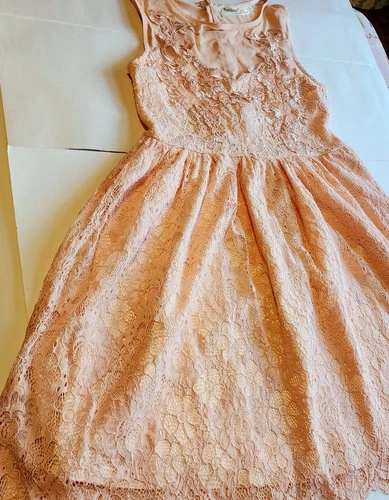 Girls Embroidered Formal Dress - Pink Blush - Size S - photo 5