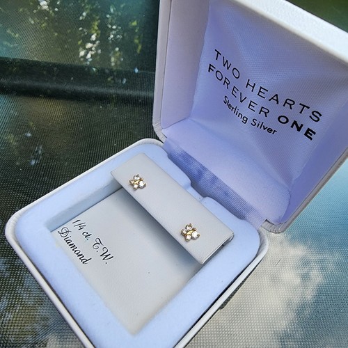 Butterfly Stud Earrings w/ .25 CT Diamond on Sterling Silver $27 - photo 4