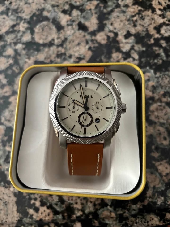 Men's Fossil Machine Chronography Leather Band Watch