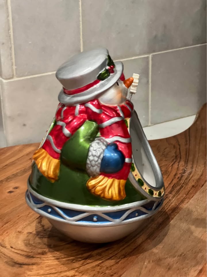 Towle Silversmiths Wobble Snowman Mini Globe - photo 2