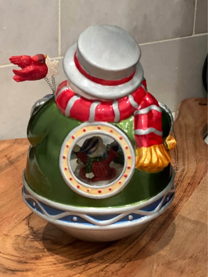Towle Silversmiths Wobble Snowman Mini Globe - photo 3