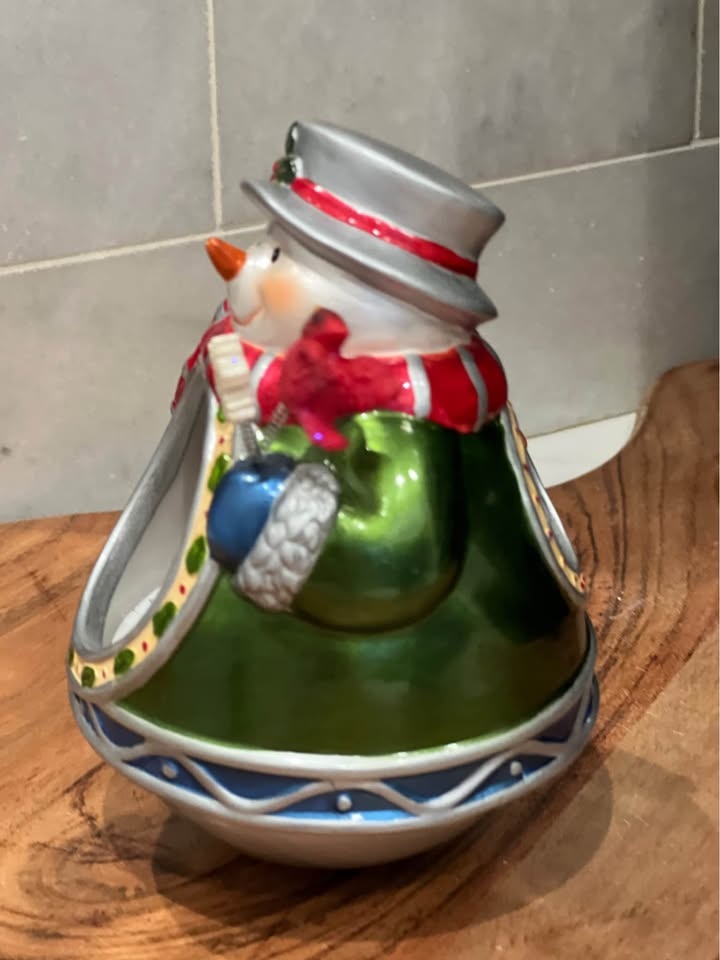 Towle Silversmiths Wobble Snowman Mini Globe - photo 4