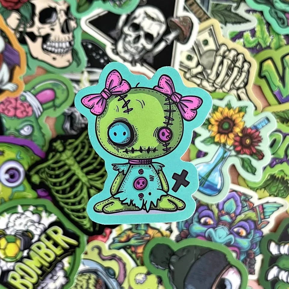 Pack of 49 Green Graffiti Stickers thumbnail