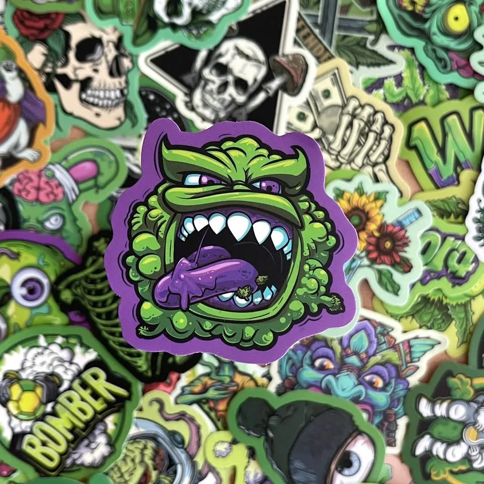 Pack of 49 Green Graffiti Stickers image indicator(6)