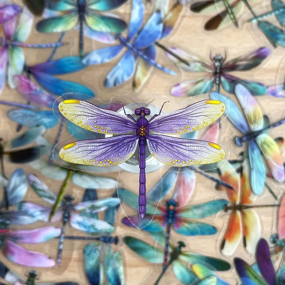 Pack of 50 Transparent Dragonfly Stickers image indicator(2)