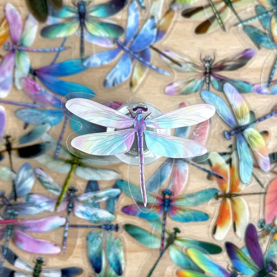 Pack of 50 Transparent Dragonfly Stickers image indicator(6)