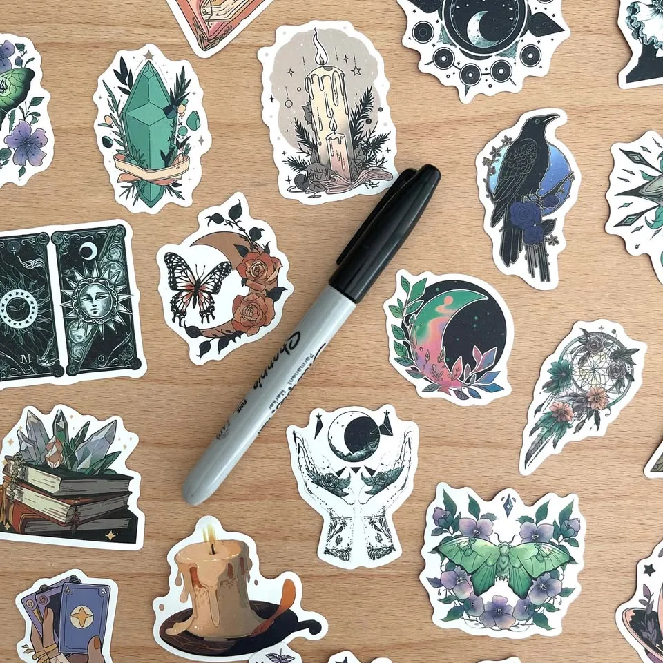 Pack of 50 Paranormal Aesthetic Stickers image indicator(7)