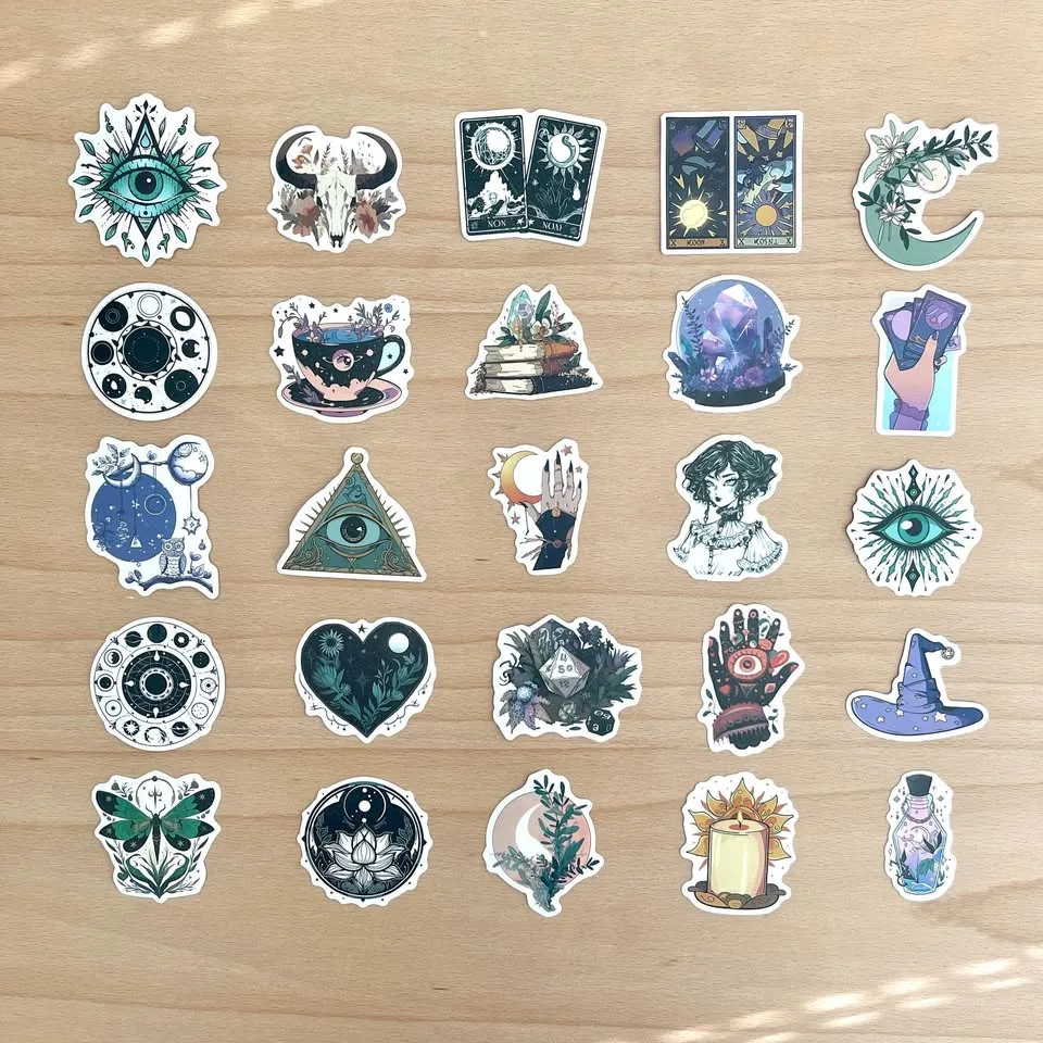 Pack of 50 Paranormal Aesthetic Stickers image indicator(8)