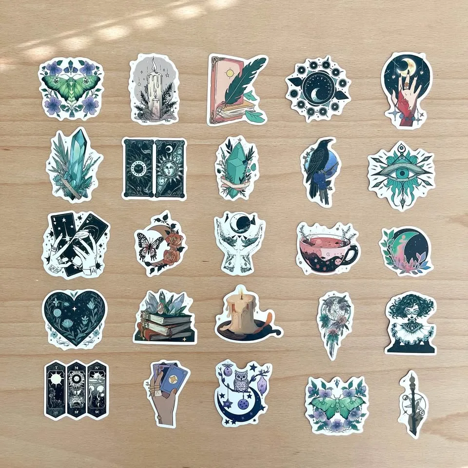 Pack of 50 Paranormal Aesthetic Stickers image indicator(9)