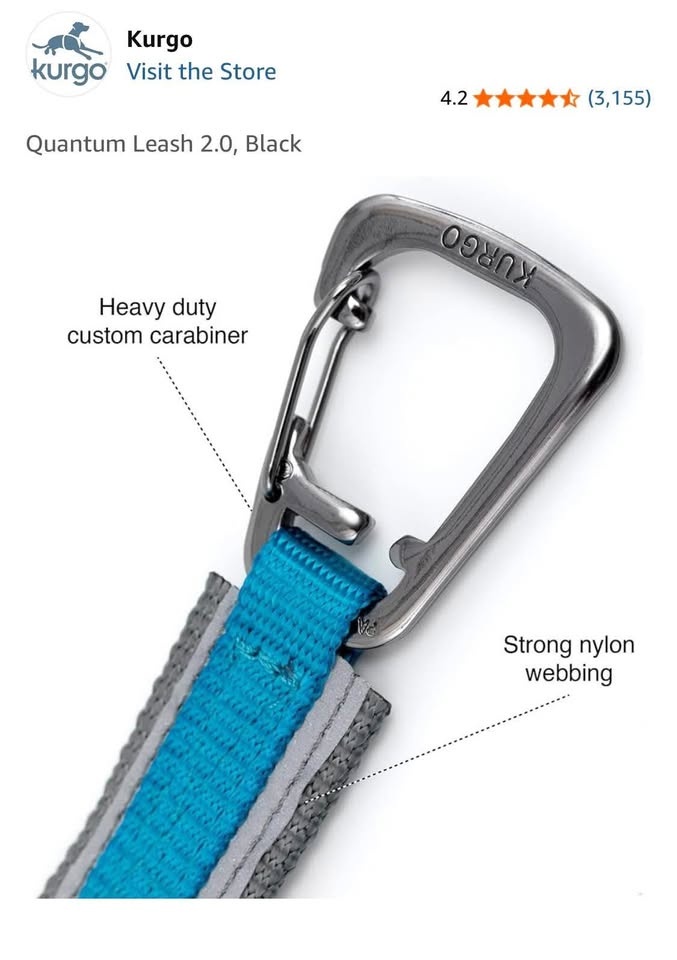 Kurgo Reflective 6-in-1 Quantum Dog Leash - 72" - photo 4
