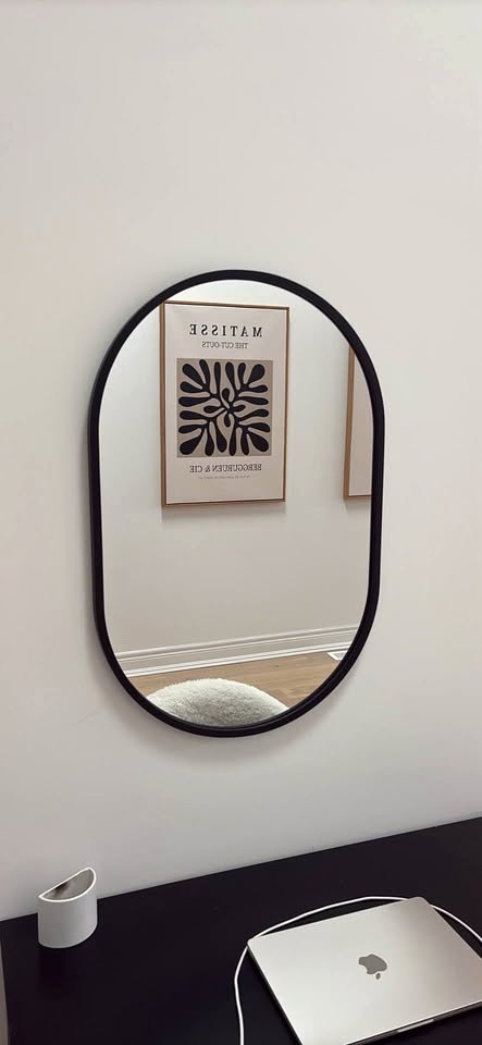 Beautiful mirror with black trim