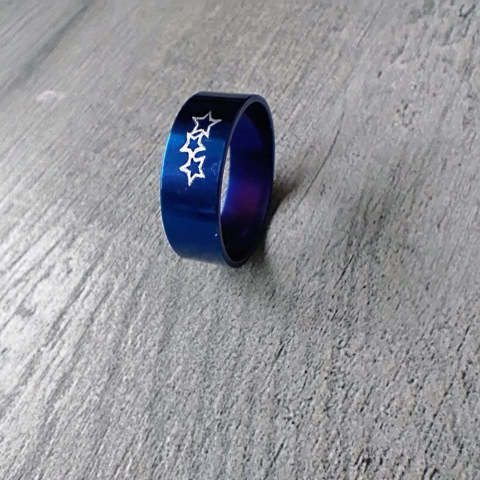 Starry Blue Stainless Steel Ring - photo 2