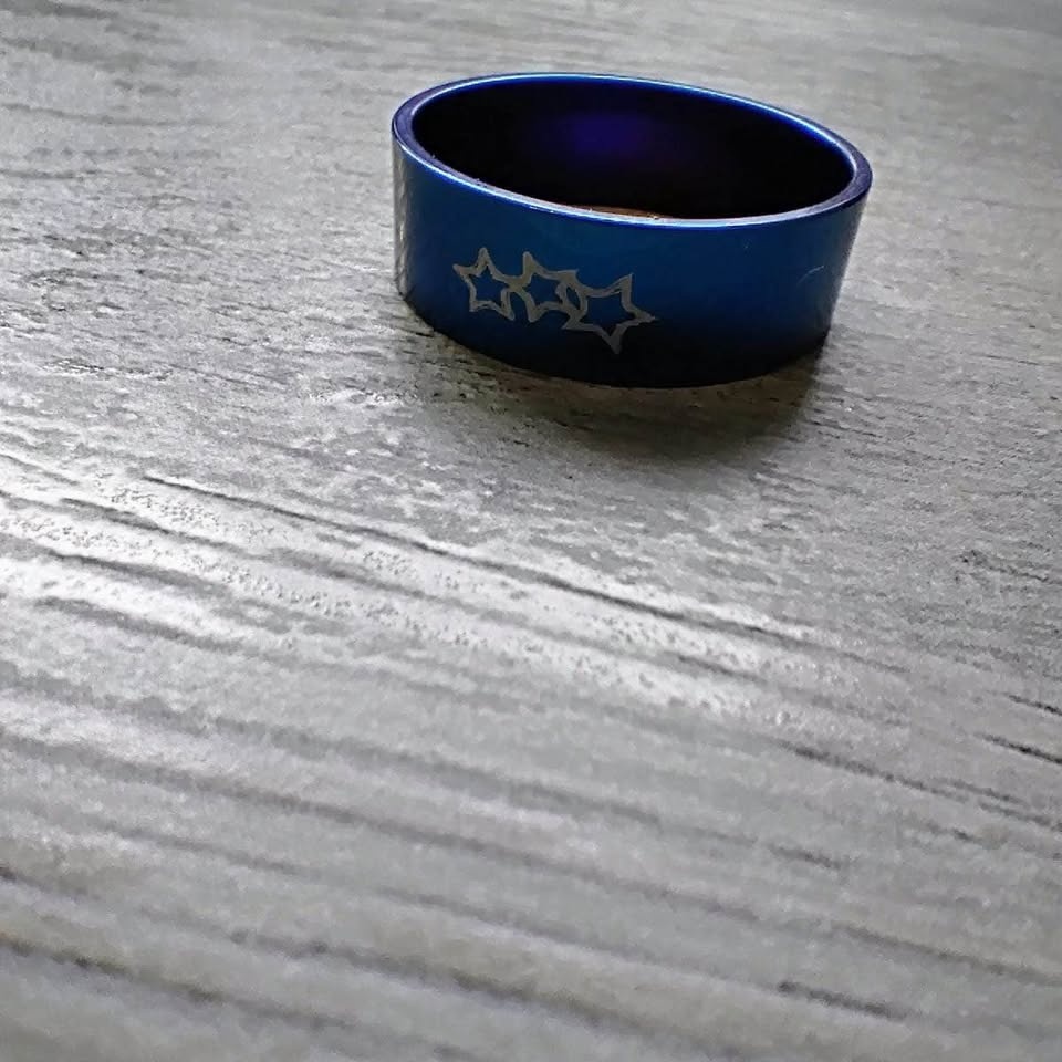 Starry Blue Stainless Steel Ring - photo 4