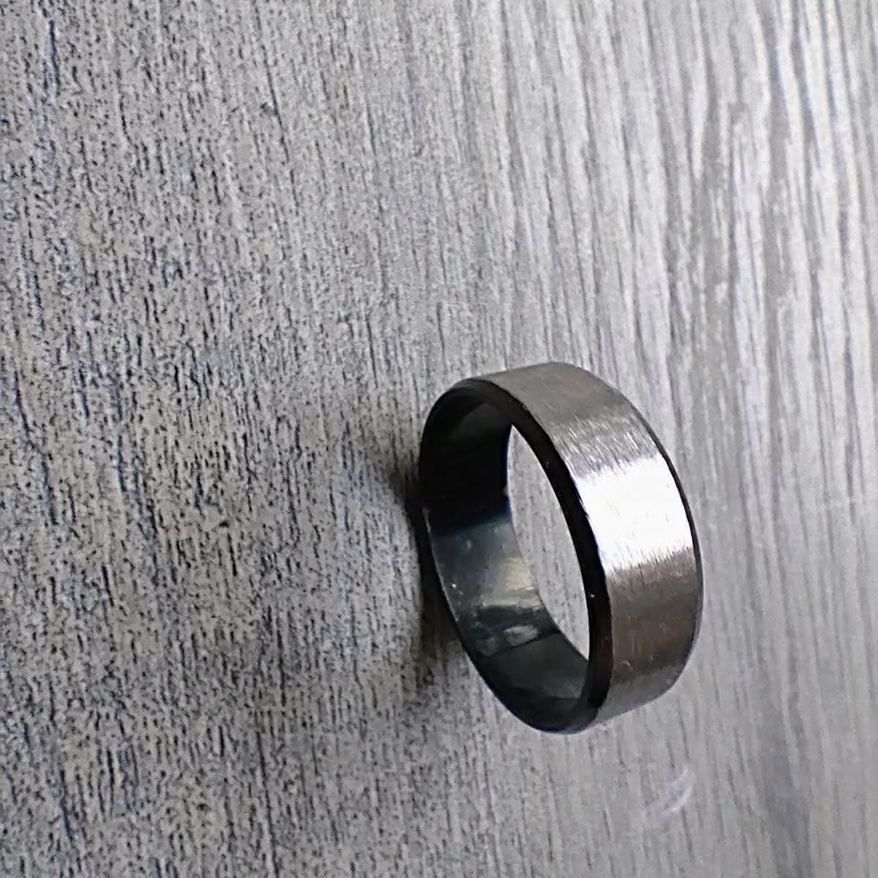 Black & Silver Stainless Steel Ring - photo 3
