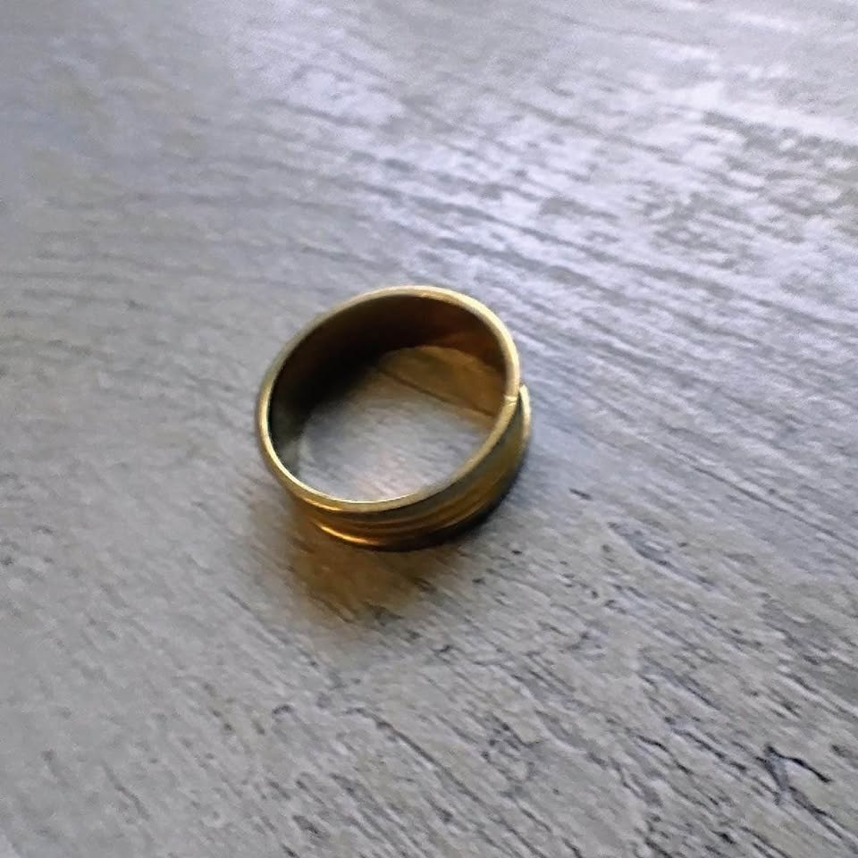 Silver & Gold Designed Stainless Steel Ring - photo 5