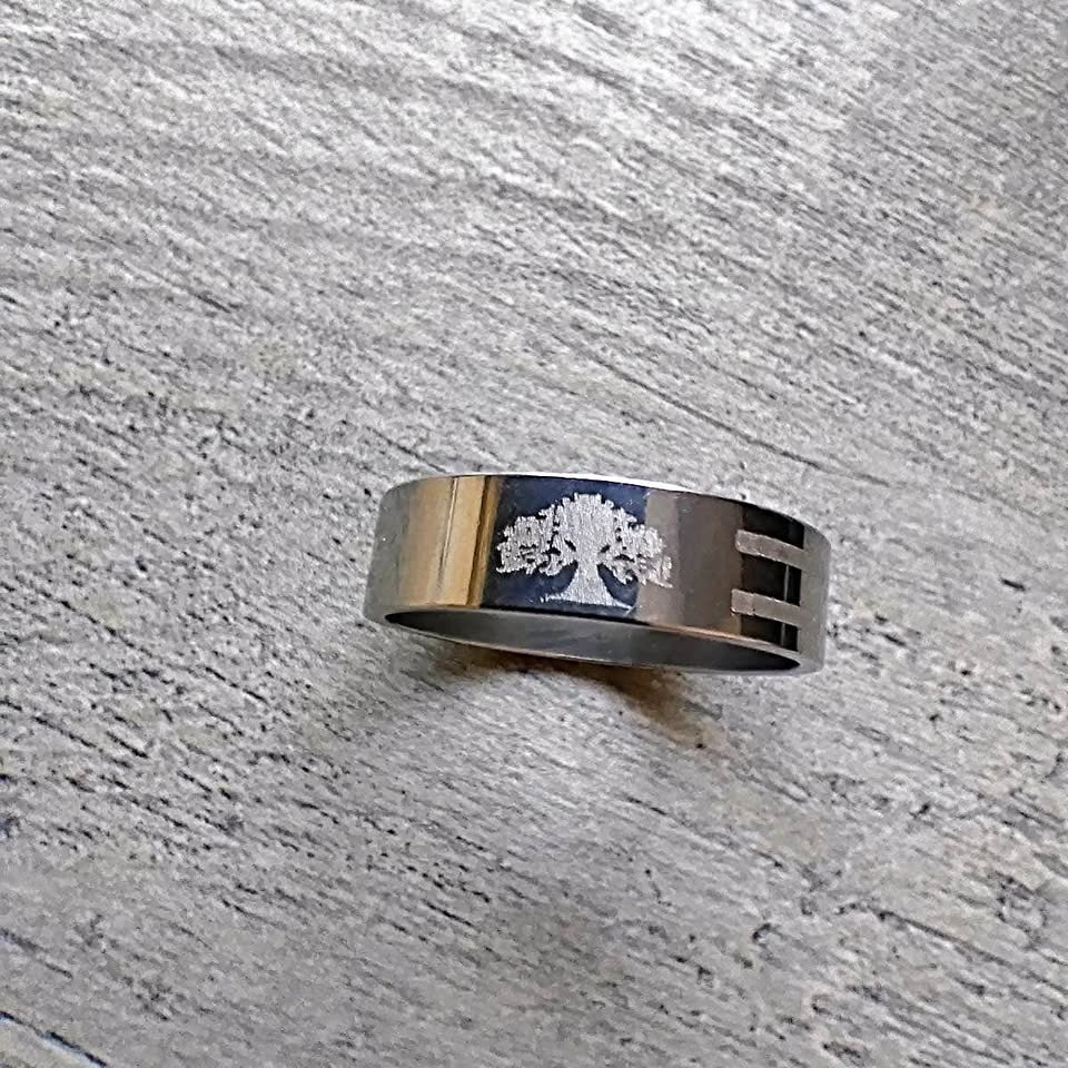 Tree Inspired Stainless Steel Ring