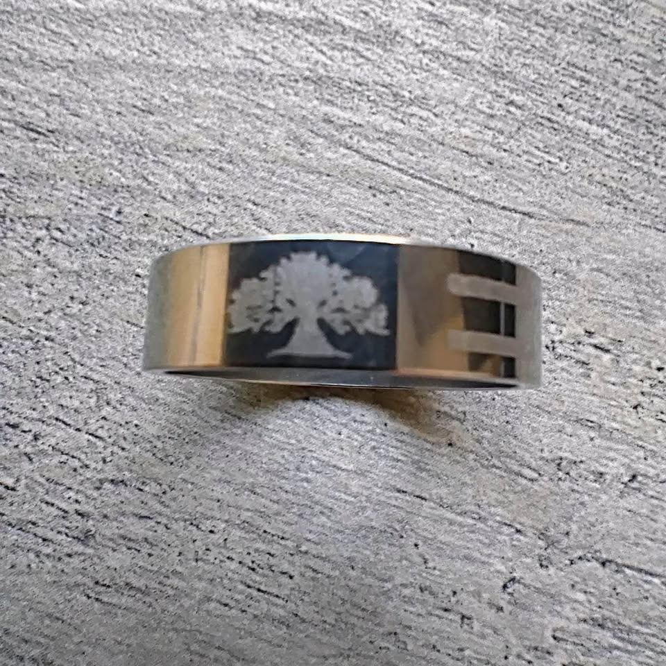Tree Inspired Stainless Steel Ring - photo 2