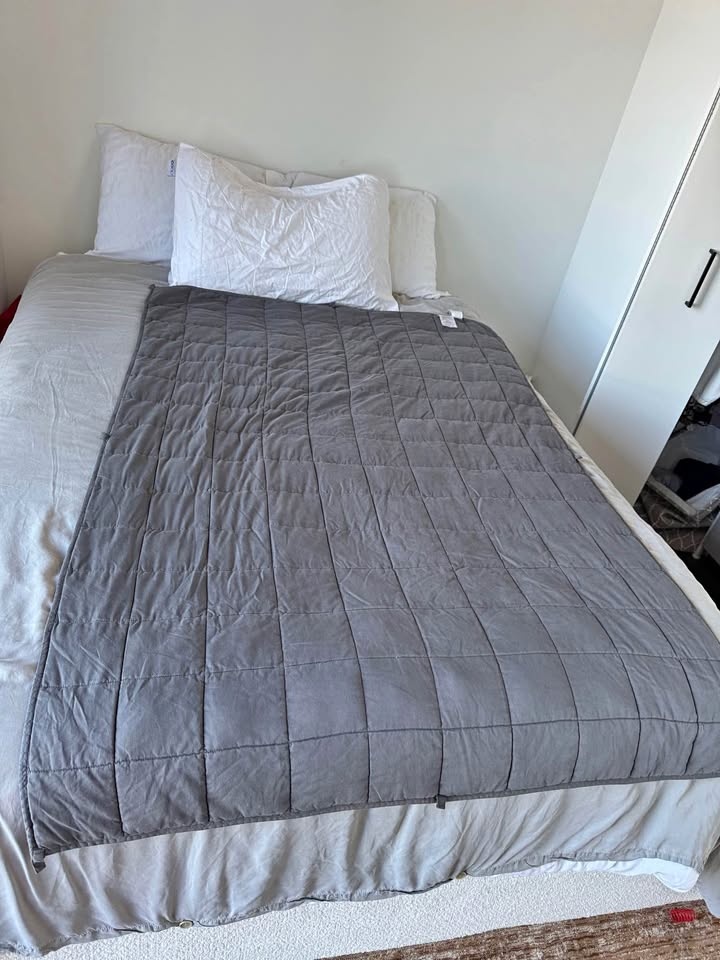 YNM Weighted Blanket – 14.75 lbs, Gray (48"x72") – Small Bleach