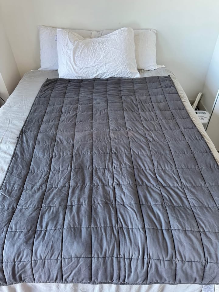 YNM Weighted Blanket – 14.75 lbs, Gray (48"x72") – Small Bleach - photo 3