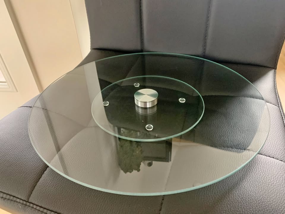 Brand New Modern Glass Rotating Lazy Susan Turntable
