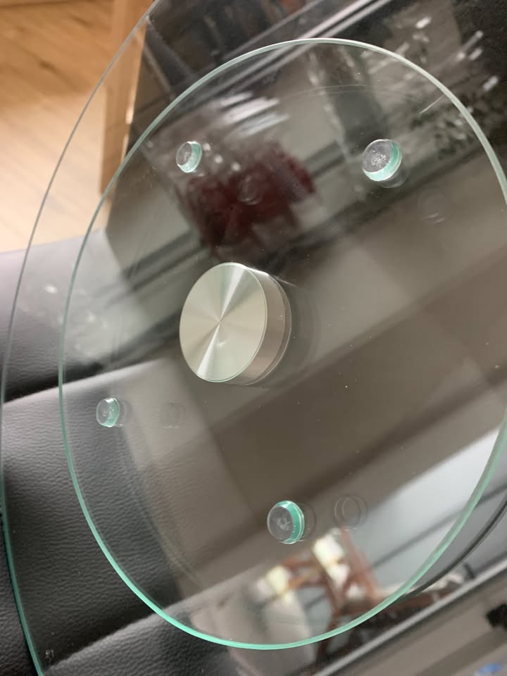 Brand New Modern Glass Rotating Lazy Susan Turntable - photo 2