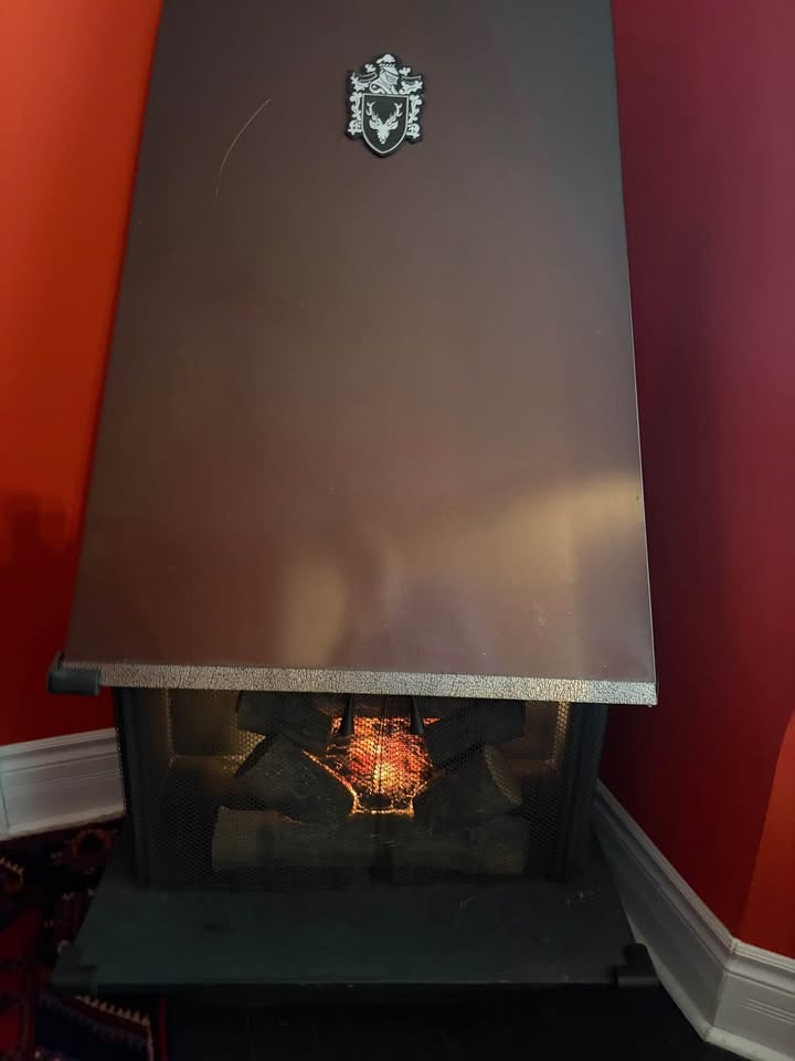 Vintage Brown MCM Freestanding Fireplace by NORGLO - photo 3