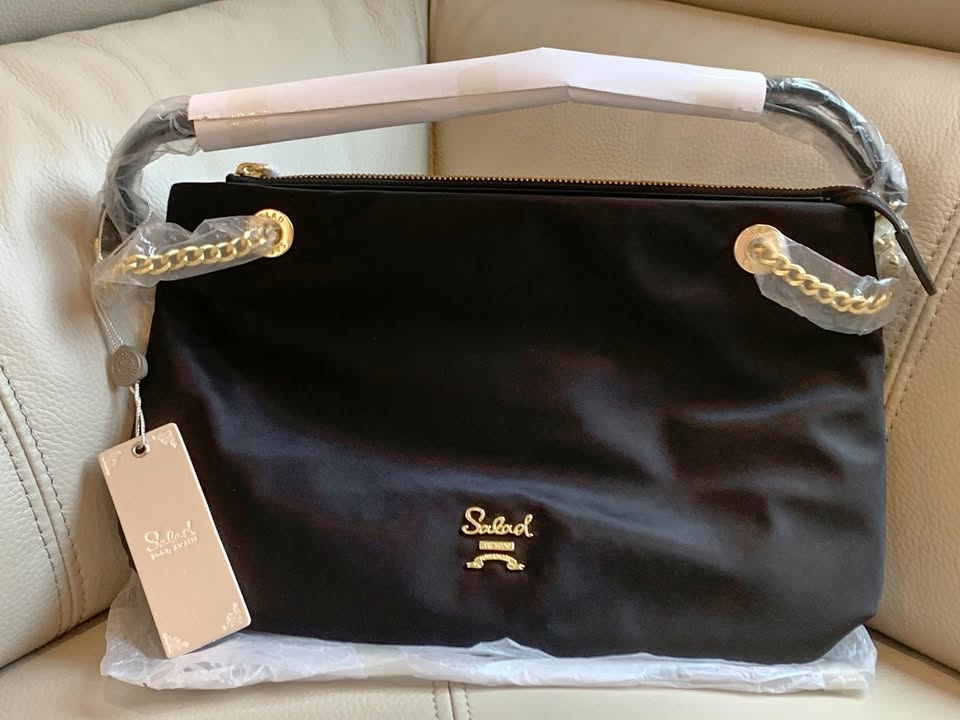 Brand New Salad AW 1929 Lady Luxury Genuine Leather Handbag (Bla