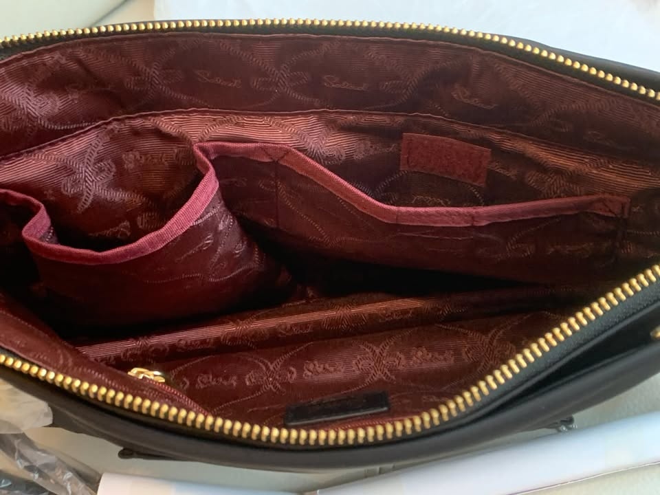 Brand New Salad AW 1929 Lady Luxury Genuine Leather Handbag (Bla - photo 5