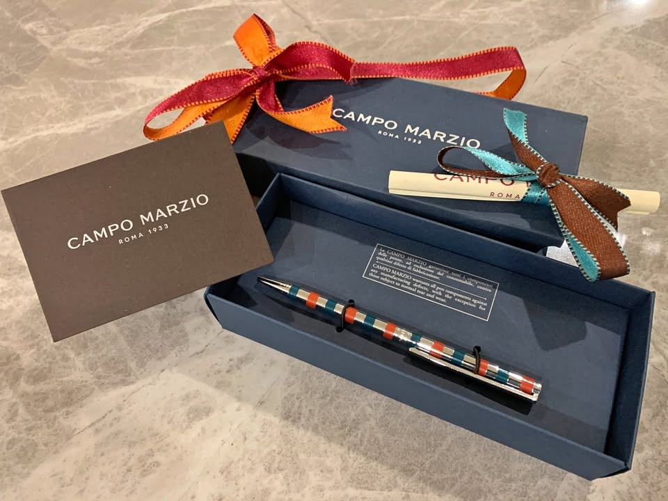 Luxury Ballpoint Pen with Case - Campo Marzio Italy