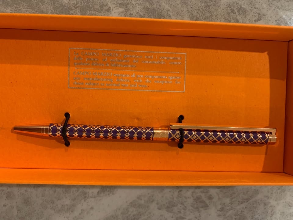 Italy's Campo Marzio Luxury Ballpoint Pen w/ Orange Case - photo 4