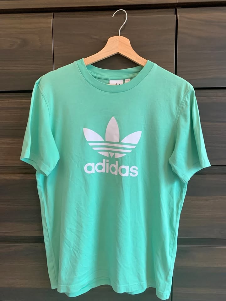 Adidas Men's Short Sleeves Light Green T-shirt