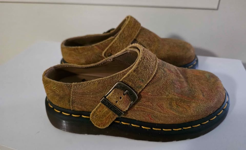 Dr. Martens Isham Marbled Suede Slingback Mules - photo 2