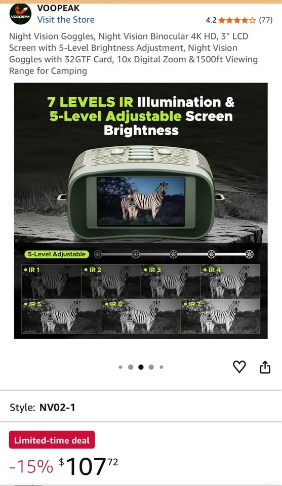 VOOPEAK Night Vision Binoculars 4K HD 12x Zoom - photo 4