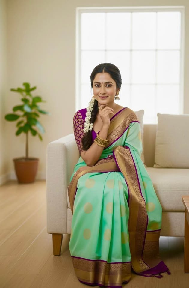 Kanchipuram Soft Silk Saree with Ready-to-Wear Blouse - photo 3