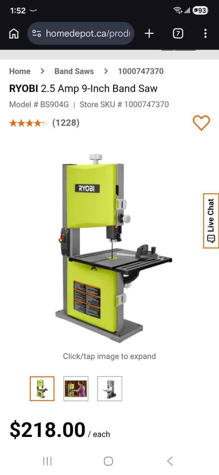 Ryobi 9" Band Saw - photo 2