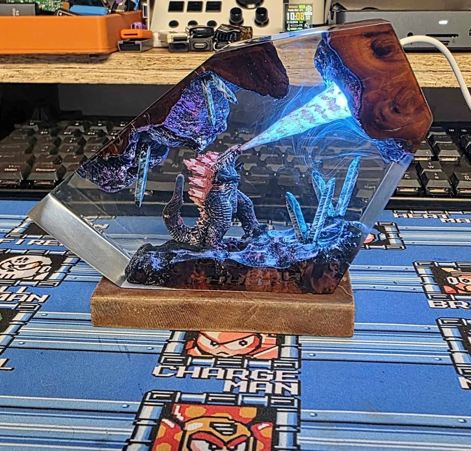 Godzilla Resin Lamp