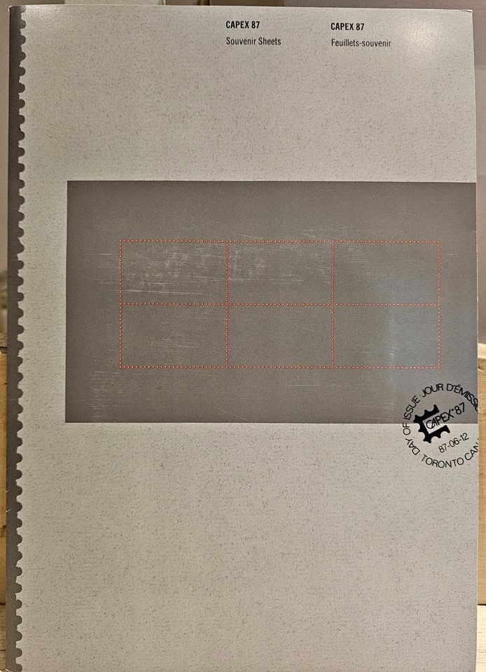 CAPEX 87 Souvenir Sheet Presentation Folder with Stamps