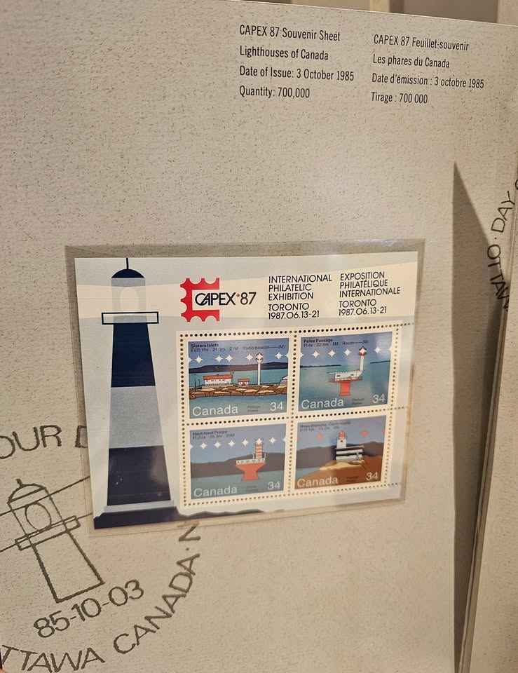 CAPEX 87 Souvenir Sheet Presentation Folder with Stamps - photo 3