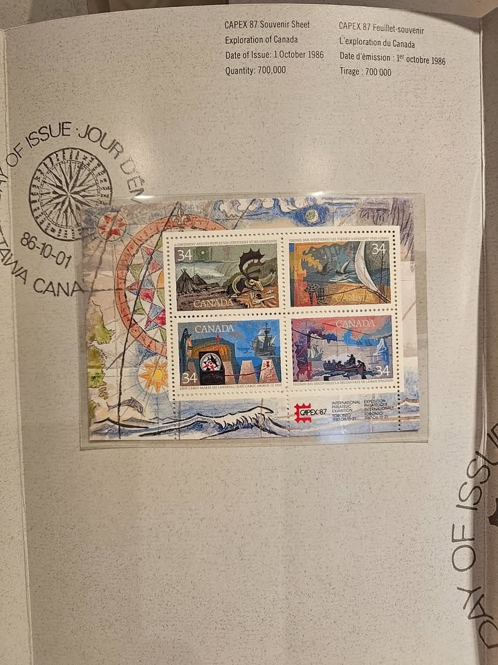 CAPEX 87 Souvenir Sheet Presentation Folder with Stamps - photo 4