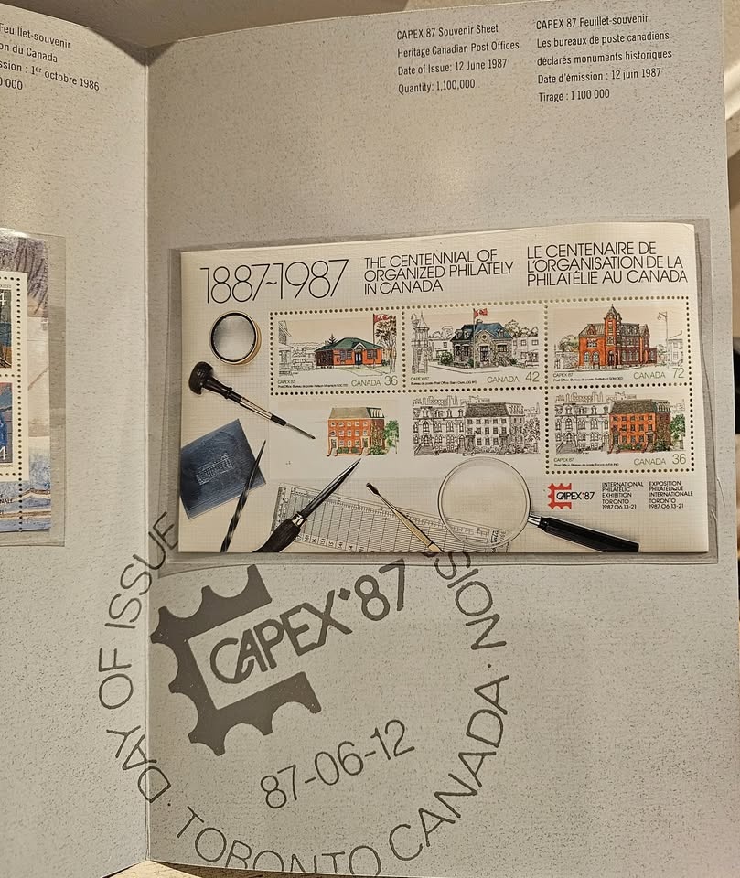 CAPEX 87 Souvenir Sheet Presentation Folder with Stamps - photo 5