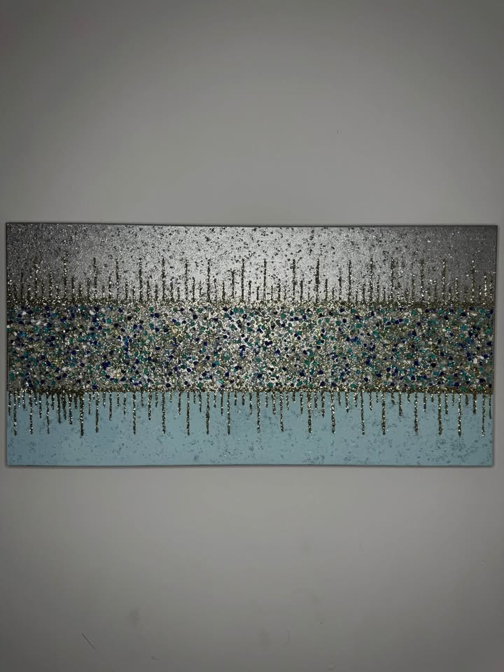 Crushed Gems Stones Glass Wall Art - photo 2