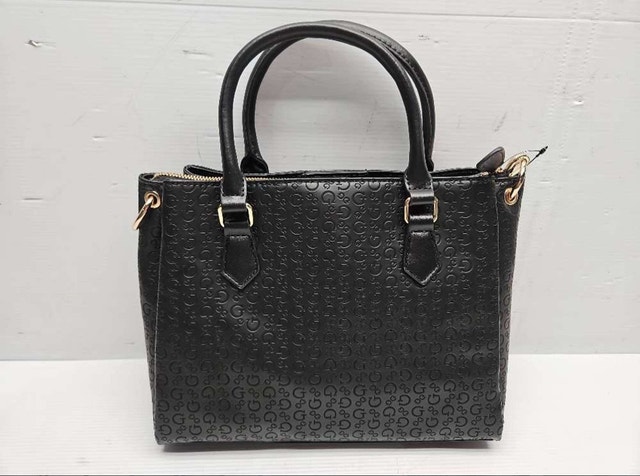 GUESS Black Embossed GG Logo Tote Bag - Gold - photo 2