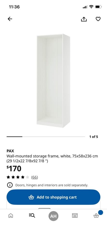 $200- Pax wardrobe- glossy white doors - photo 3