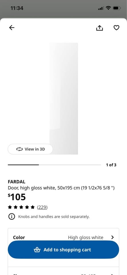 $200- Pax wardrobe- glossy white doors - photo 4
