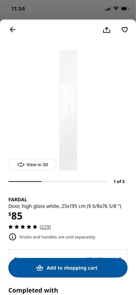 $200- Pax wardrobe- glossy white doors - photo 5