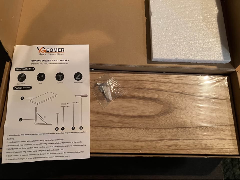Small wooden shelf with brackets - photo 2